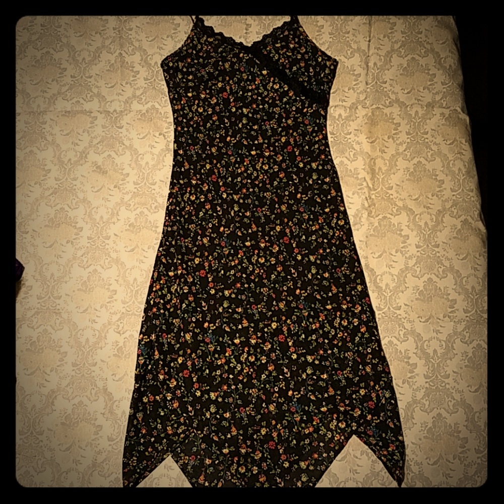 Fun flowery black dress